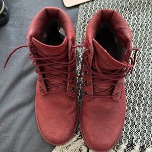 Burgundy Timberland Boots